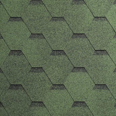 Битумная черепица Superglass Hex Amazon Green ultra