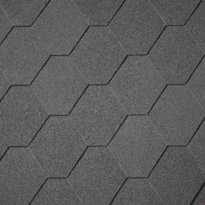 Битумная черепица IKO Superglass Hex Black
