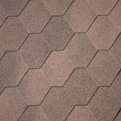 Битумная черепица IKO Superglass Hex Dual Brown
