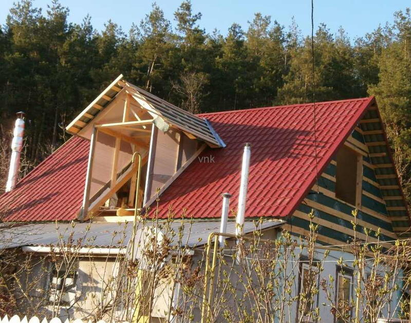 Ремонт кровли, замена стропил, монтаж металлочерепицы