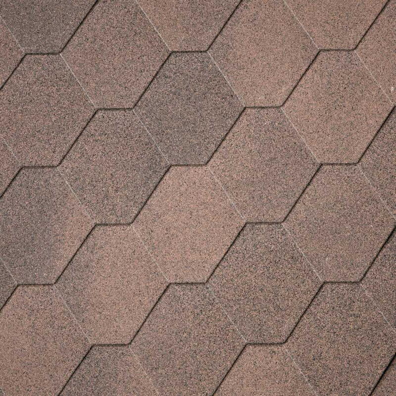 Битумная черепица IKO Superglass Hex Dual Brown