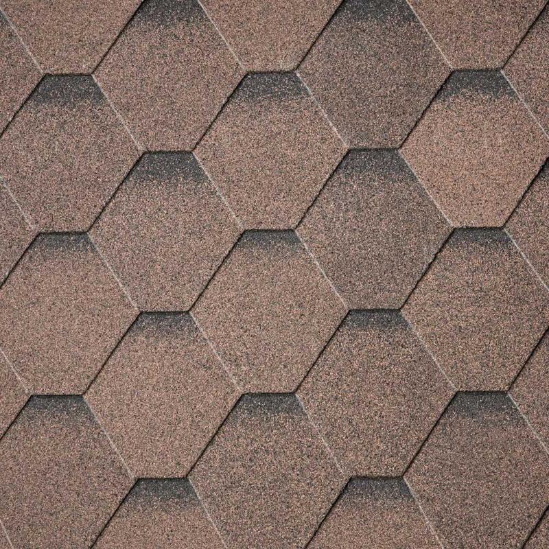 Бітумна черепиця IKO Superglass Hex Dual Brown ultra