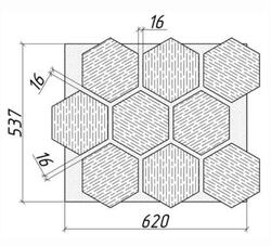 Акустическая панель сота Бежевая
